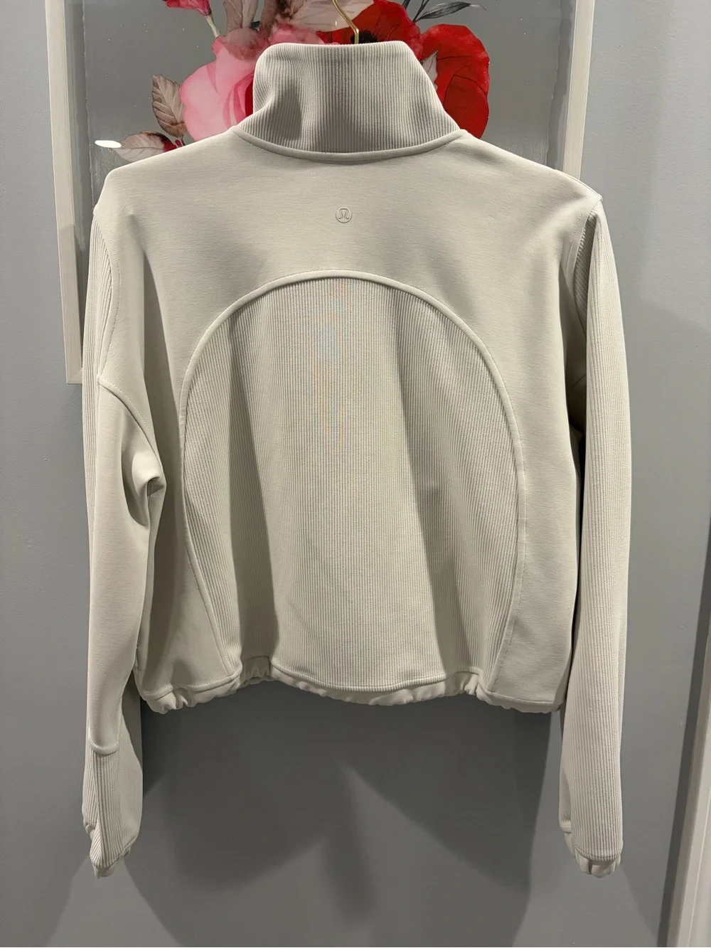 Lululemon Brushed Softstreme Half Zip Bone Size 6